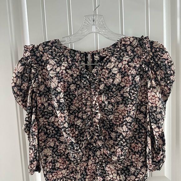 ISABEL MARANT Ruched Floral Mini Dress NWOT - Picture 6 of 17